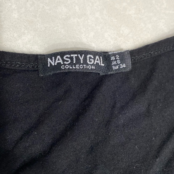 Nasty Gal Give It Your Best Shot Tie Crop Top Size Small Black ⭐️⭐️⭐️⭐️⭐️ - Picture 10 of 17